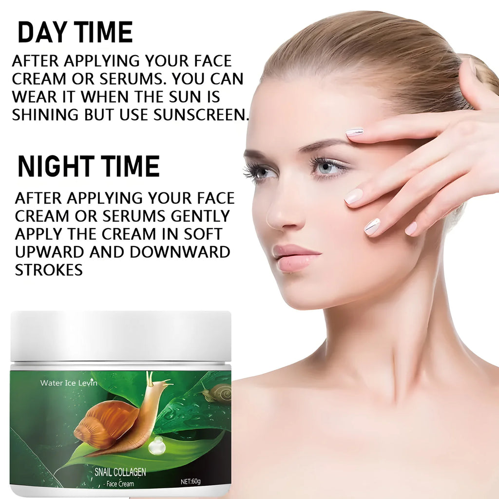 Snail anti-wrinkle cream firming up anti-aging fade fine lines moisturizing whitening repair skin care cosmetics Qme