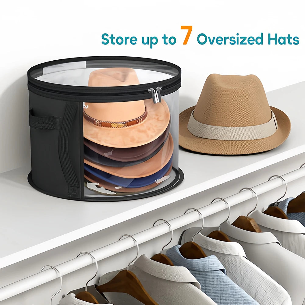 Non-woven Fabric Hat Storage Bucket Clothing Travel Portable Qme