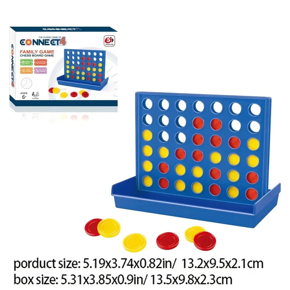 Four In A Row Bingo Chess Connect Classic Family Board Game Toys Fun Educational Toy for Kids Children Entertainment Board Games Qme Blue