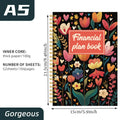 A5 Floral Finance Planner, Aesthetic Savings & Account Book, Helps Build Personal Money Management HabitsA5 Floral Finance Plann Qme 1 book