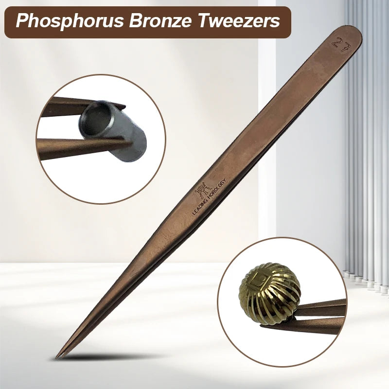 Watch Repair Non-magnetic Phosphorus Bronze Tweezers Non-slip Qme Default Title