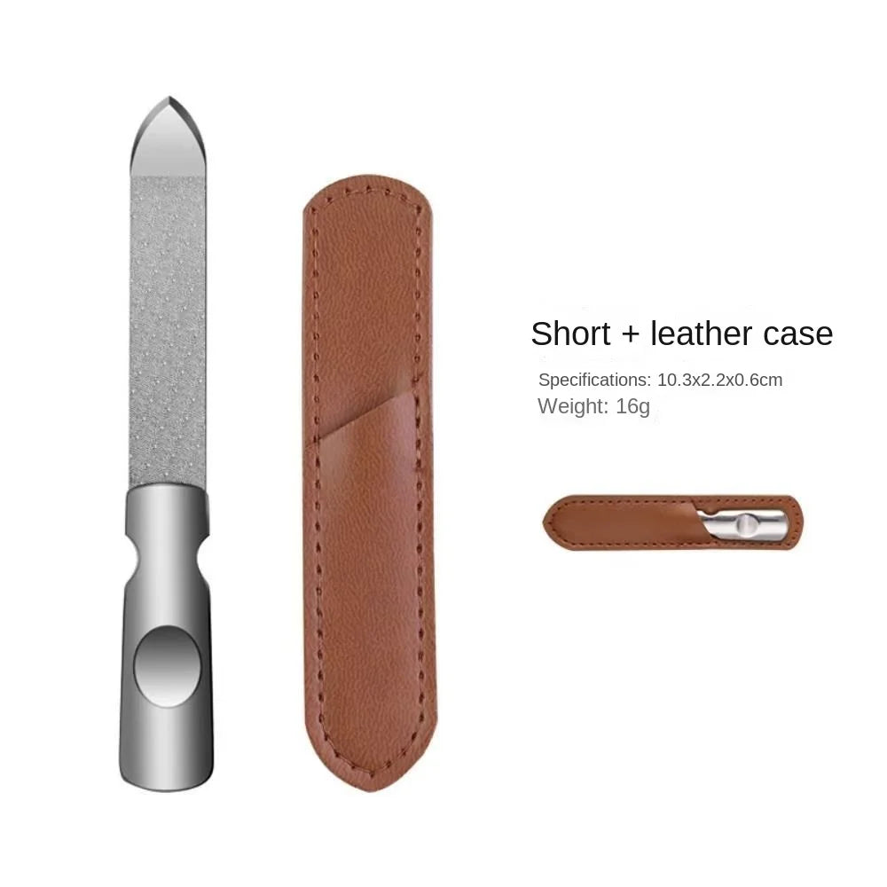 High-quality Double Sided Nail Files Stainless Steel Manicure Qme Short