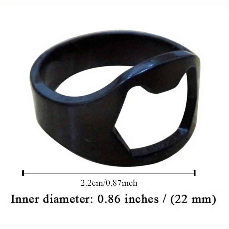 Beer Bottle Opener Rings, Stainless Steel Bottle Opener Beer Opener Ring Finger Ring Beer Bottle Opener for Party Supplies ﻿ Qme
