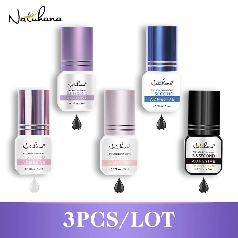 NATUHANA Lot Eyelash Glue Waterproof Lashes Extensions Adhesive Fast Qme