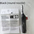 Manual Pressure Portable Dental Cleaner Water Jet Floss Tooth Pick Jet Tip Teeth Cleaning Dental Stone Remover Qme black round