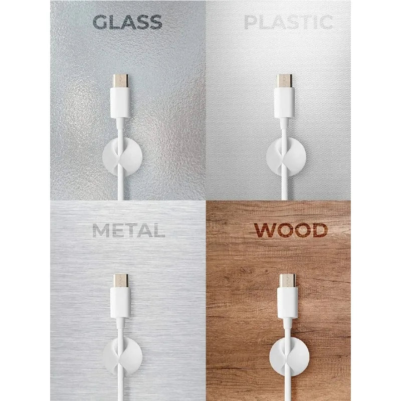 Cable Organizer 6Pcs Cable Clip Desk Tidy Organiser Cable Winder Wire Cord USB Charger Cord Holder Organizer Fixed Clasp Qme