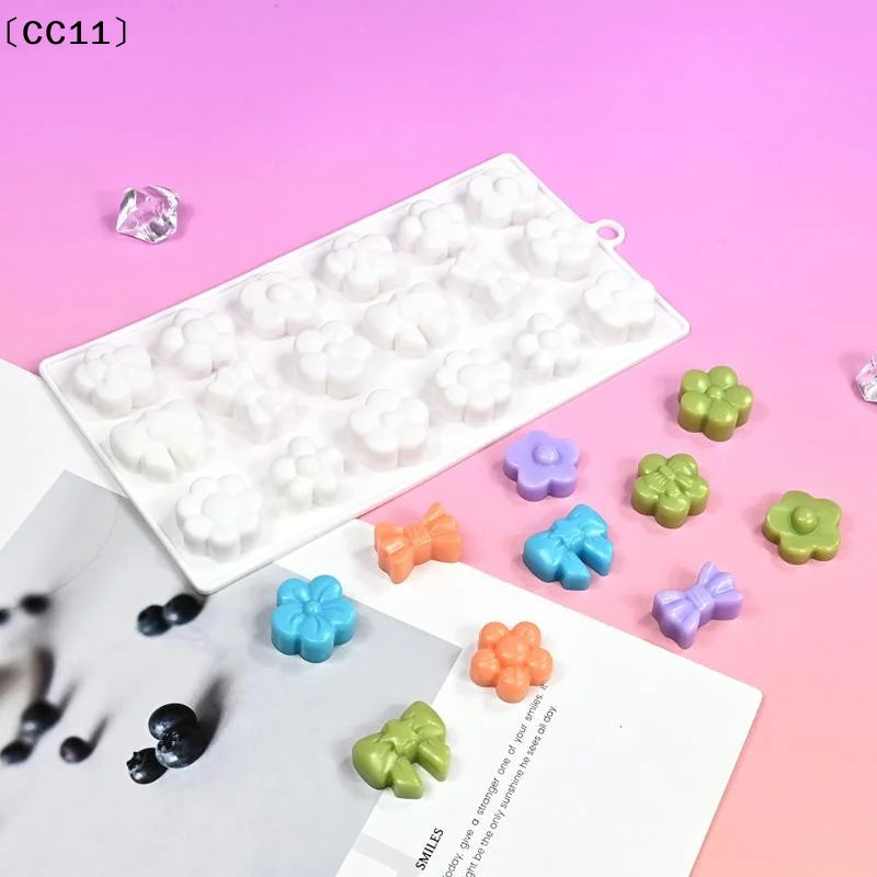 18 Cell Cylindrical Concave Mousse Cake Mold Silicone Chocolate Qme