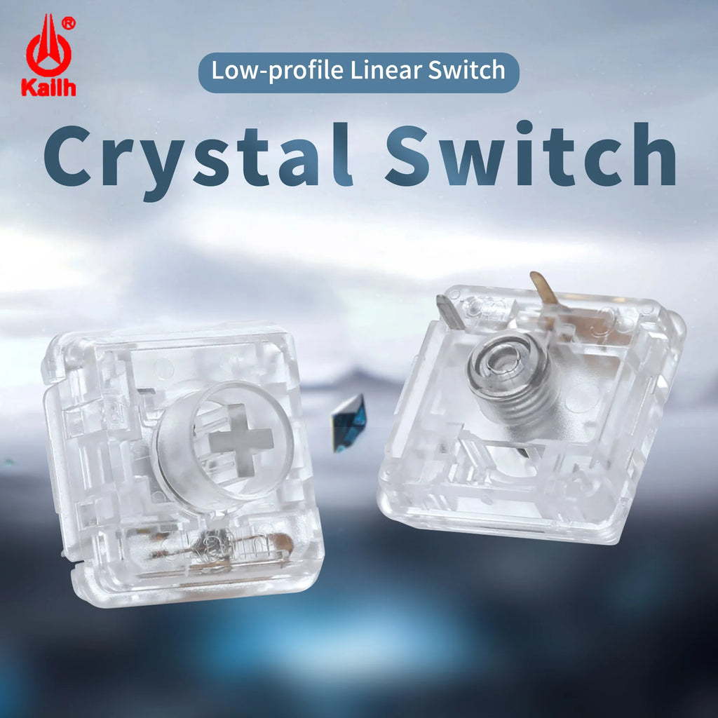 Haute42 Kailh Custom Low Profile Crystal Switch 3Pin 43g Linear Switch for Low Profile Switches Keyboard HITBOX Keyboards Switch Qme