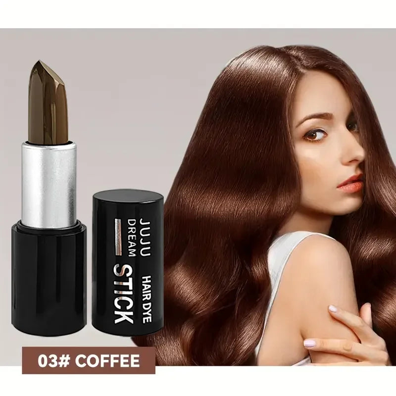 Portable Hair Dye Stick Quick Disposable Temporary Covers White Qme 03 coffee