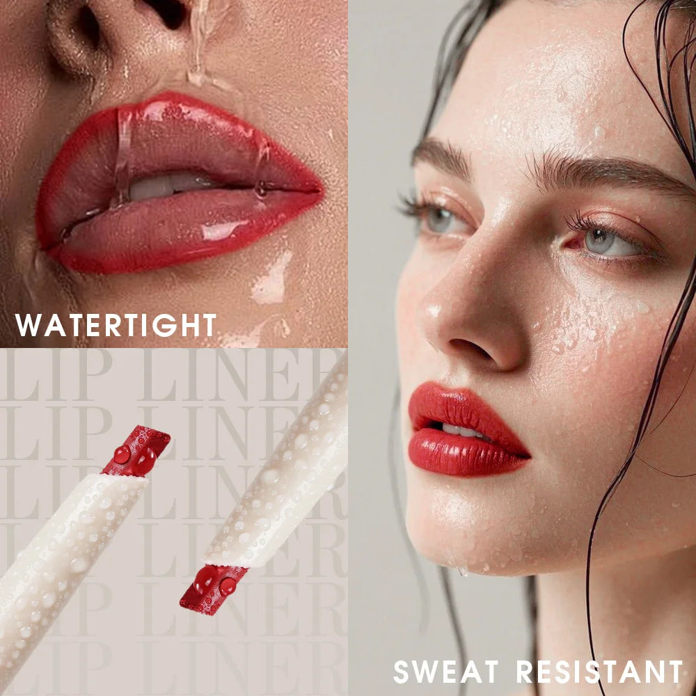 Matte Lip Liner Pen Long-lasting Water Sweat Resistant Twisted Design Qme
