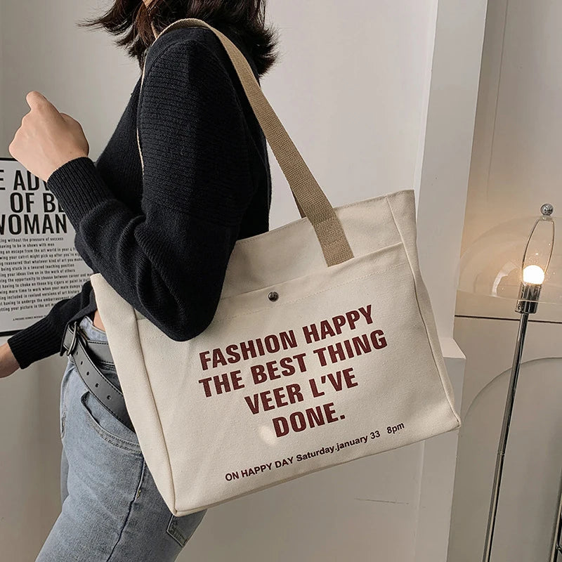 Student Classes Commute Laptop Carrying Bag Casual Handbags Canvas Qme
