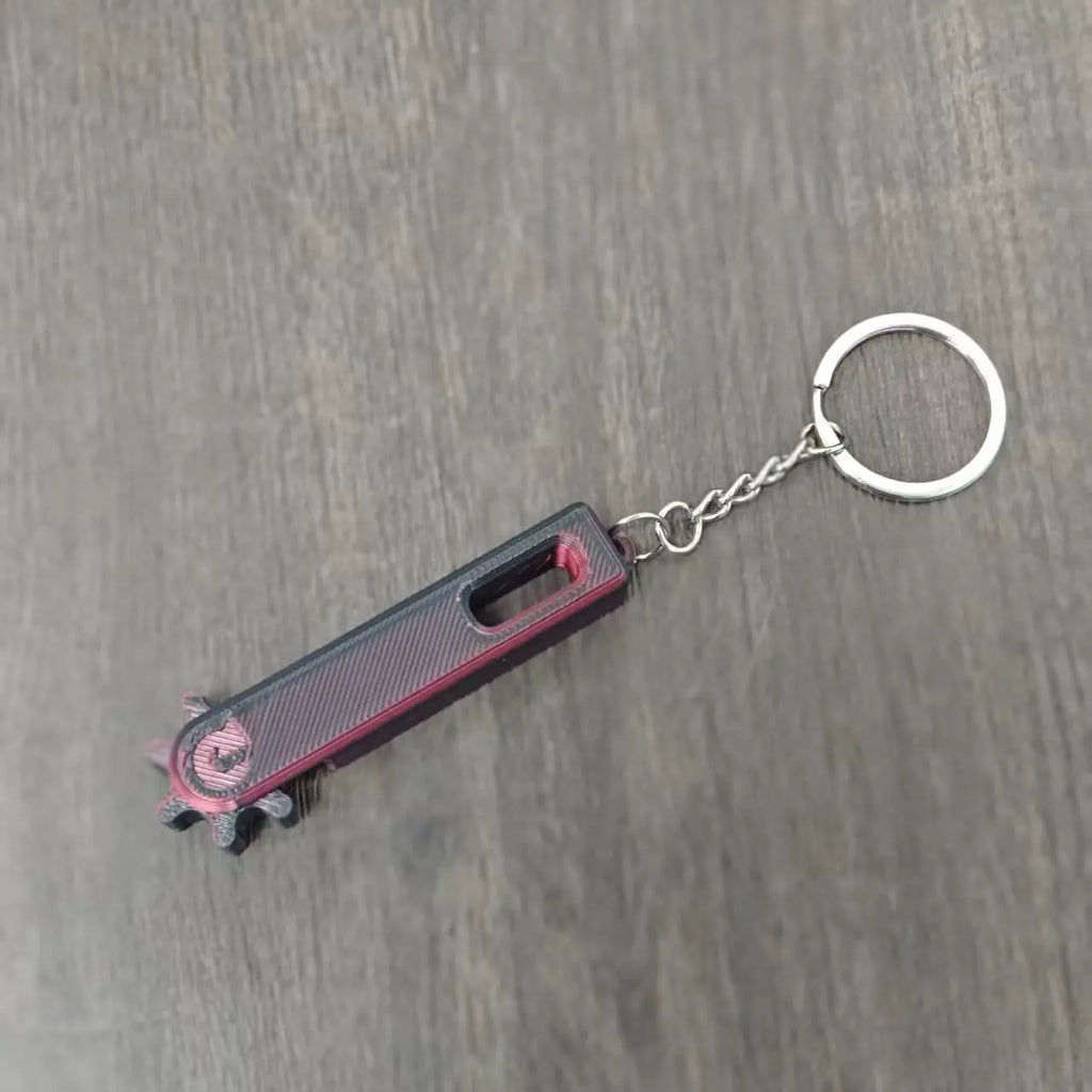 Gear Stress Relief Keychain Portable Mini Fidget Toy Office Travel Qme Red