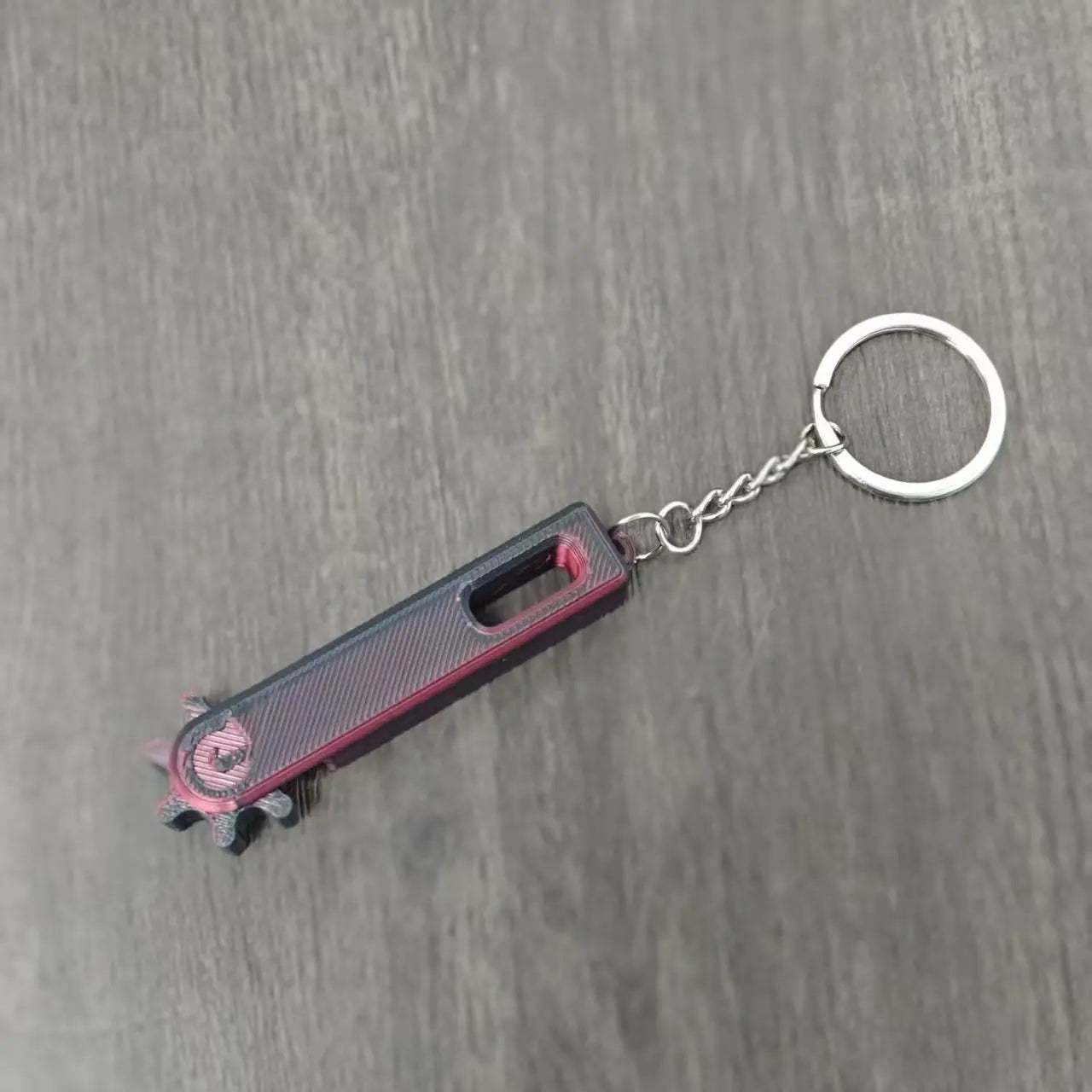 Gear Stress Relief Keychain Portable Mini Fidget Toy Office Travel Qme Red