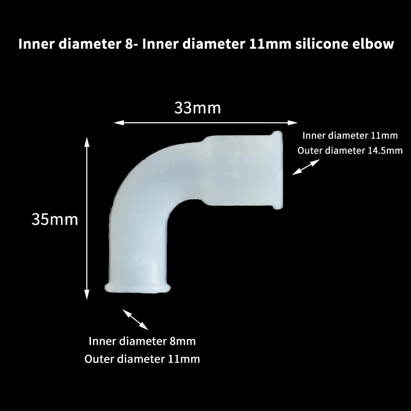 Fish Tank Irrigation Garden Elastic Right Angle Rubber Coupling Qme A3