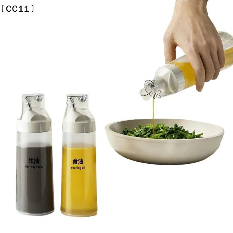 Automatic Opening Closing Squeeze Oil Bottle Household Condiment Dust Qme