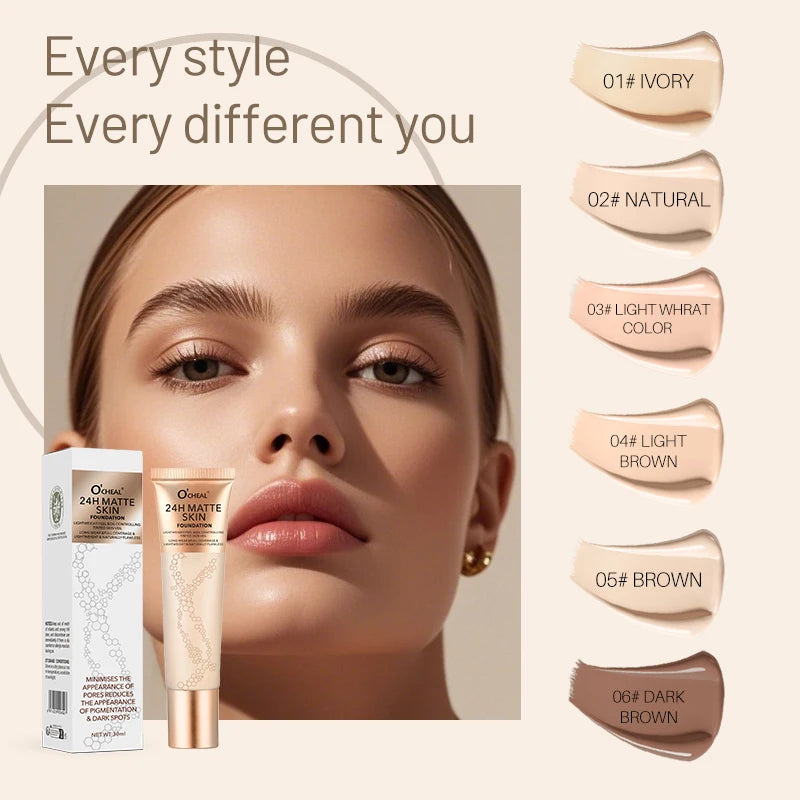 Natural Liquid Foundation Waterproof Sweat Proof Durable Makeup Qme