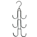 Foldable metal handbag hanger, 360-degree rotating space-saving storage device, suitable for storing items such as handbags Qme black 1bag