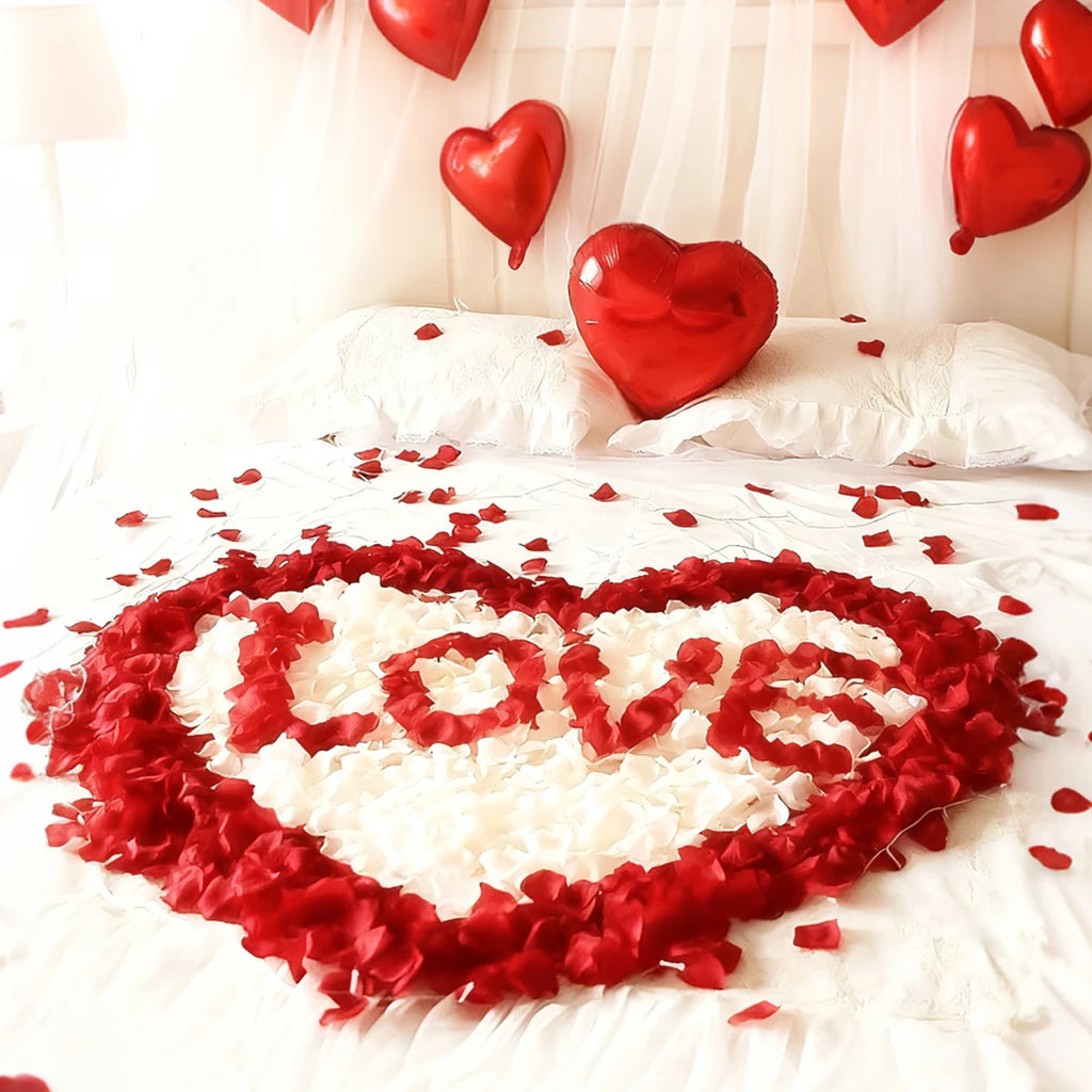 500 Artificial Flower Petals Made of Silk Fabric, Rose Petals, Wedding Room Decorations, Wedding Supplies Qme