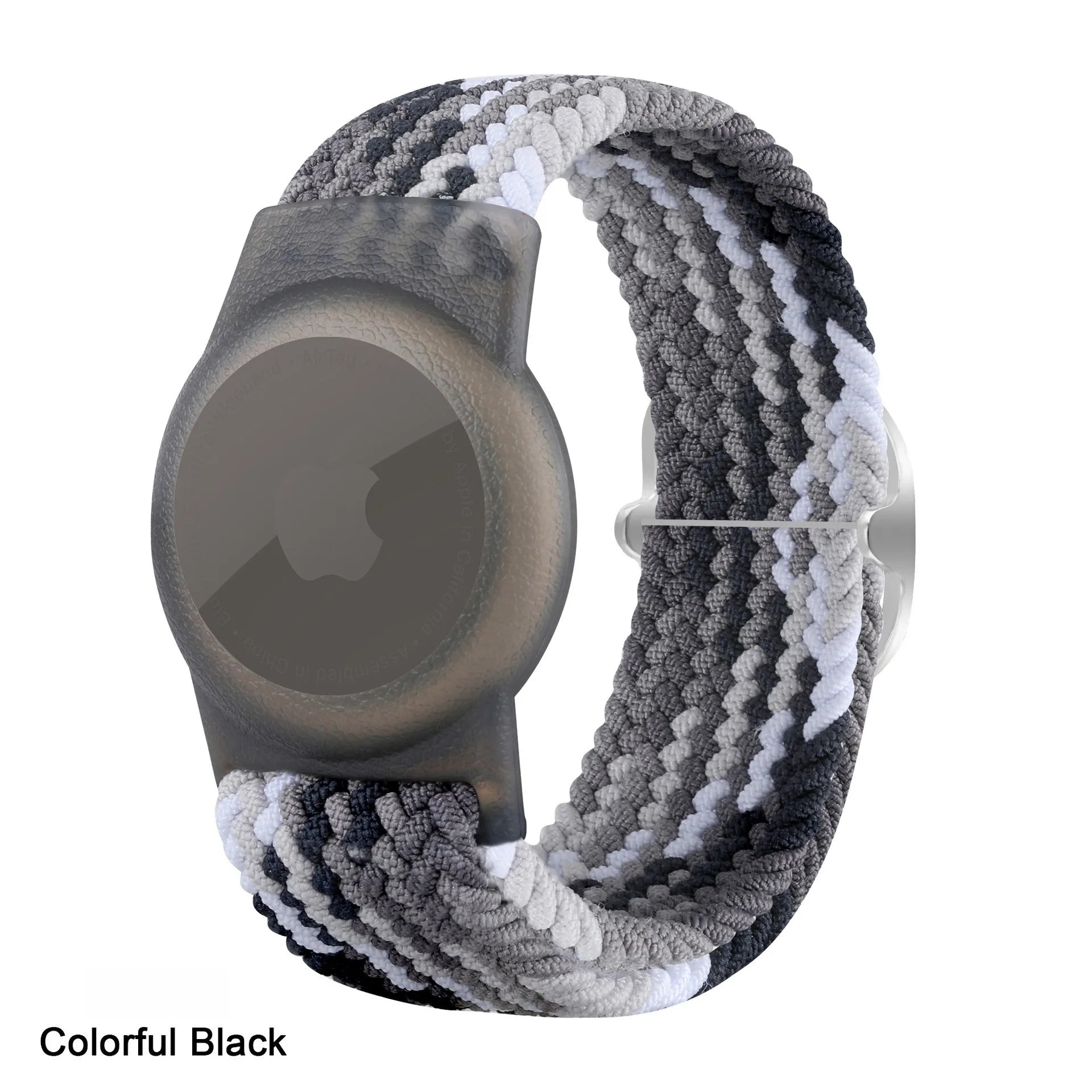 A Nylon Watch Strap for Apple Watch with Scratch-Resistant Protective Cover Replacement Accessory for Adults And Kids Qme Colorful Black