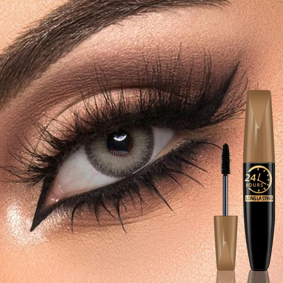 5D Eye Black Mascara Waterproof Lengthens Eyelashes Extension Silk Qme