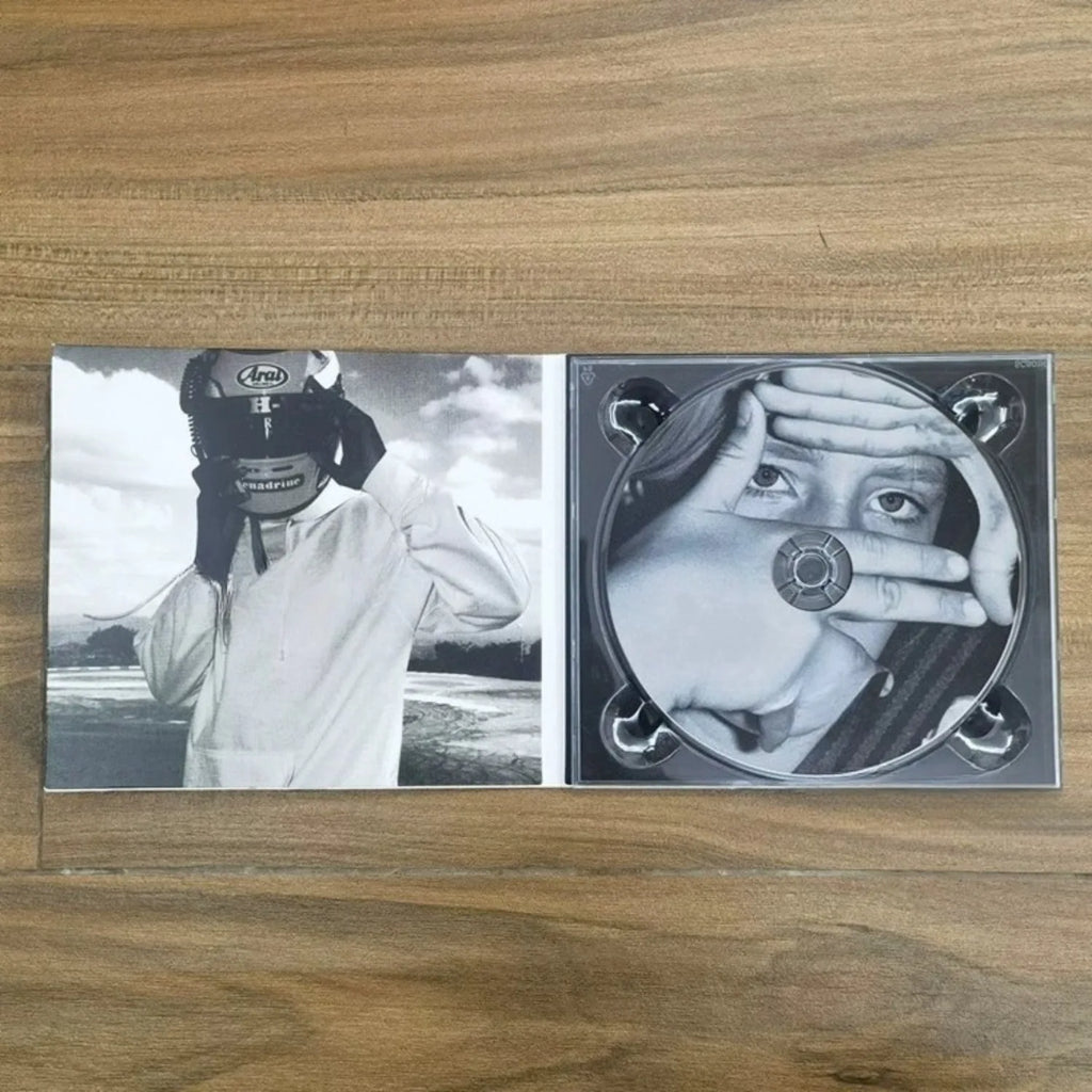 American Alternative R&B Artist Studio CD Album, Black & White Racing Helmet Cover Art Style Melodic Tracks for Music Collectors Qme