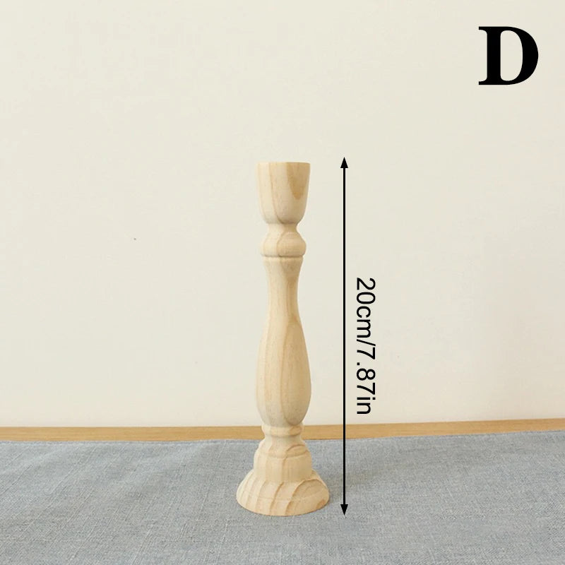 Wedding Party Birthday Home Table Decoration Wooden Candlesticks Qme D