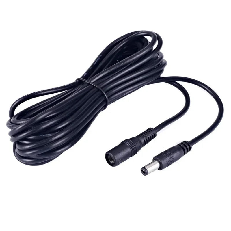 DC Extension Cable 1M 1.5M 3M 5M 3.5mm x 1.35mm Female to Male Plug for 5V 2A Power Adapter Cord Home CCTV Camera LED Strip Qme