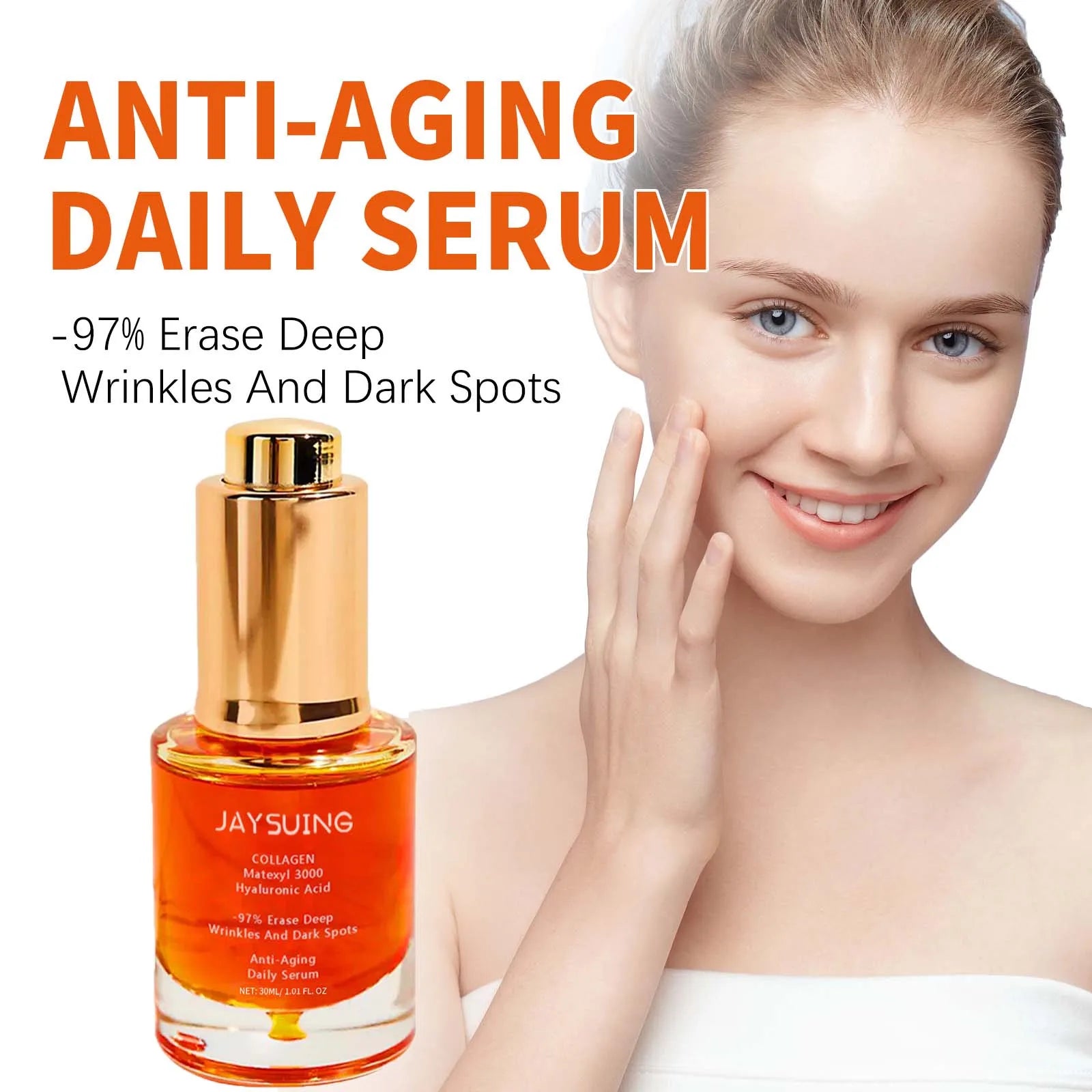 Collagen Firming Face Serum W-rinkles Removal Firming Lifting Anti A-ging Fade Fine Lines Essence Brighten Moisturizing Serum Qme