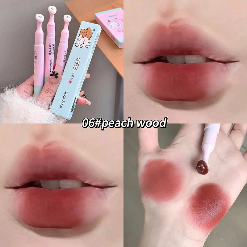 Gege Bear Velvet Matte Lip Cream Fall Winter Long-wear Colorful Mud Qme GX1289-6