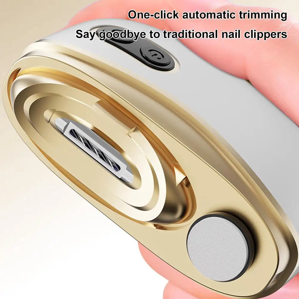 Rechargeable Nail Cutter 2In1 Electric Tool USB Charging Clipper Qme