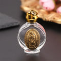 Travel Empty Holy Water Jesus Bottle Christian Baptism Reusable Qme Gold