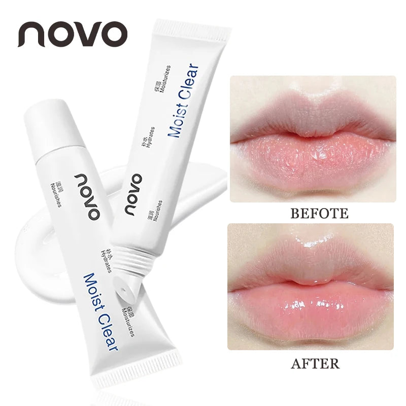 Hydrating Lip Gel With Plant Squalane & Vitamin E, Ultra-Nourishing Lip Gloss, Non-Sticky, Long-Lasting Moisturizing ,Lip Care Qme