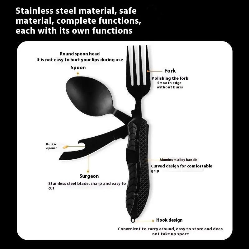 3-in-1 Stainless Steel Folding Spoon Fork Knife Bottle Opener Qme Default Title