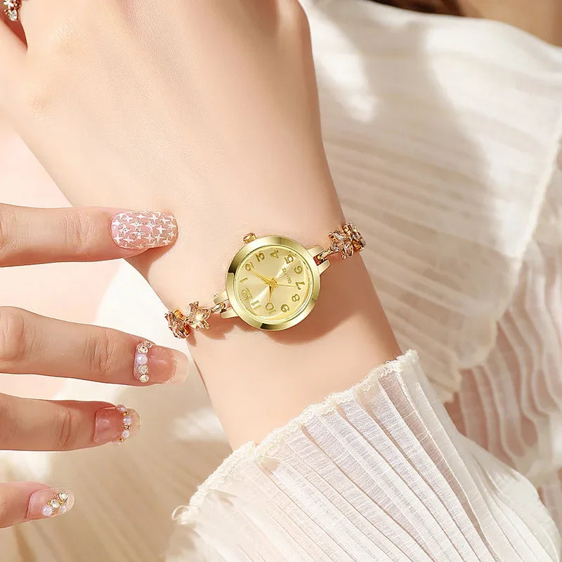 2026@//Elegant Women Watches Luxury Rhinestone Bracelet Bracelet Quartz Watch Reloj Mujer Girls Clock Gift（Without Box） Qme
