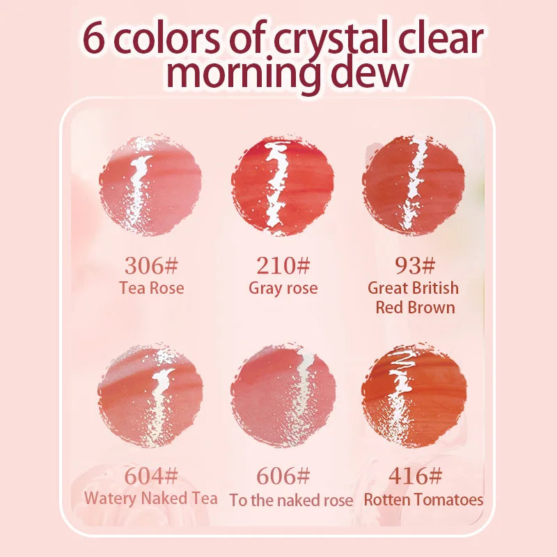 Water Glossy Lip Gloss - Hydrating Lip Glaze, Long-Lasting Shine, Moisturizing Liquid Lipstick, Not Easy To Fade, Lightweight Qme