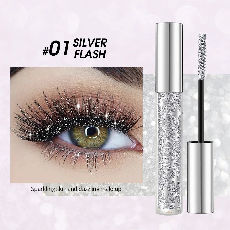 Shiny Eye Black Waterproof Sweat Resistant Durable Formula Creates Qme 01 SILVER FLASH