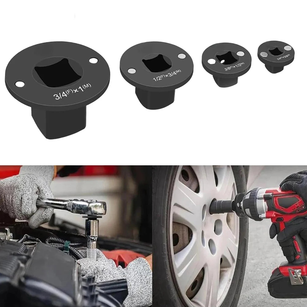 1x Low Profile For Impact Driver Socket Adapter 3/4 To 1inch 1/2 To 3/4 3/8 To 1/2 Power Tools Accessories Workshop Equipment Qme