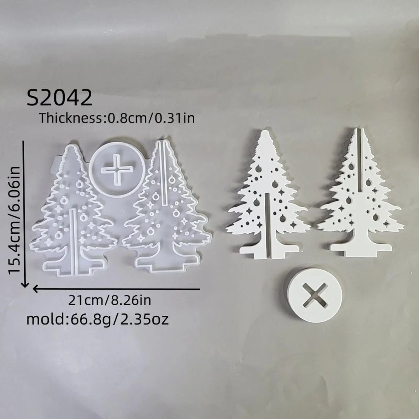 Christmas Molds Holiday Tree Silicone Decor Craft Supplies Maker Qme