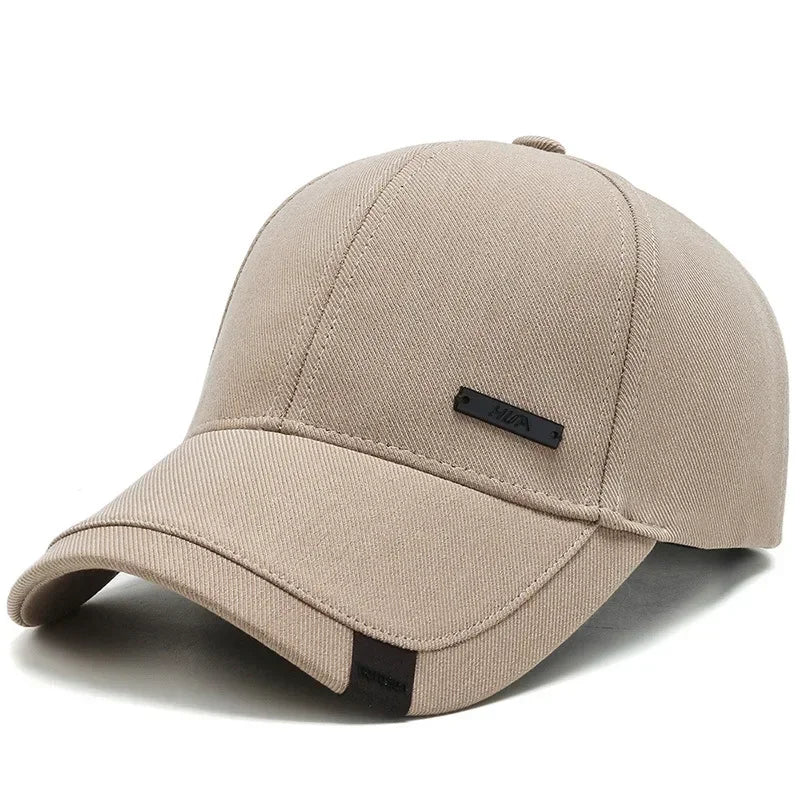High Quality Solid Baseball Caps for Men Outdoor Cotton Cap Bone Gorras CasquetteHomme Men Trucker Hats Hip Hop Hat Qme Khaki