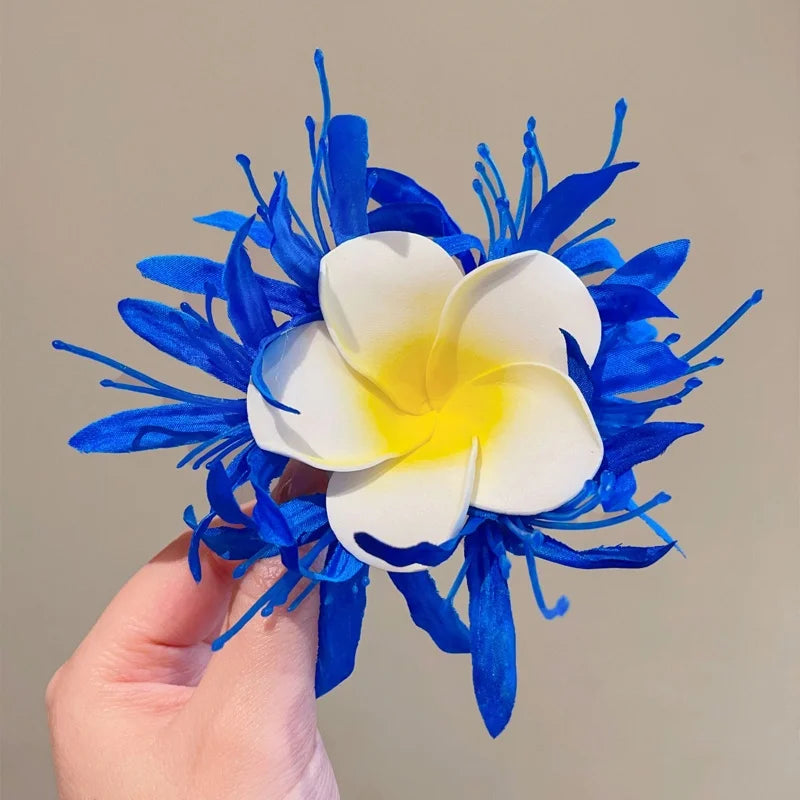 2026 Headwear Hawaiian Flower Hair Clips Side Bangs Clip Romantic BB Hair Clips Hair Accessories Suitable Vacation Beach Parties Qme Style 3