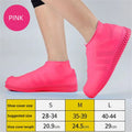 1 Pair Rubber Rain Boot Overshoes For Outdoor Use, Silicone Waterproof Shoe Covers, Rainy Day Shoe Cover, Reusable Non-Slip Rain Qme Pink S