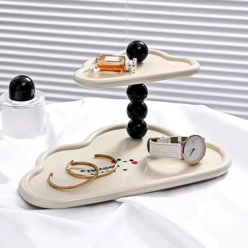 Shelf Bathroom Aromatherapy Perfume Organizer Cloud Shape Double Qme