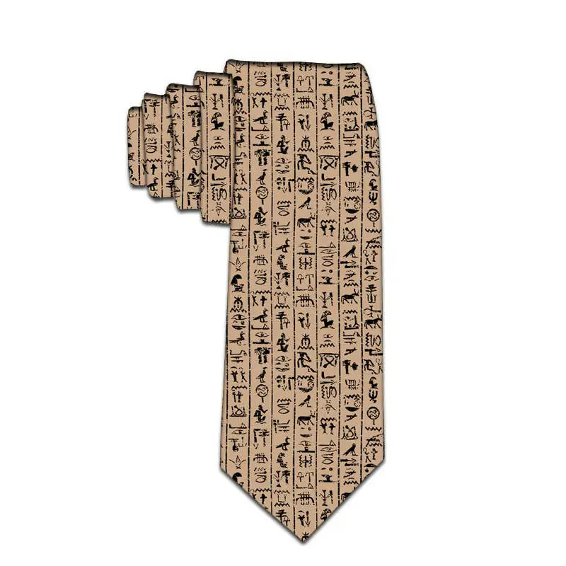 Funny Cartoon Dog Sunflower Print Tie Fashion Casual Polyester Men's Qme