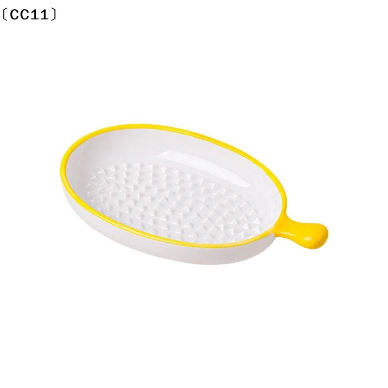 Japanese Ceramic Garlic Grater Plate Porcelain Ginger Wasabi Grinder Qme