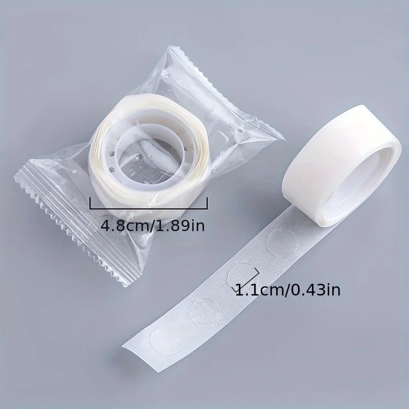 3rolls/set Transparent Dot Double-sided Adhesive Tape (100pcs Round Dot/Roll) Adhesive Tape For Scrapbook Crafts Journal, Qme