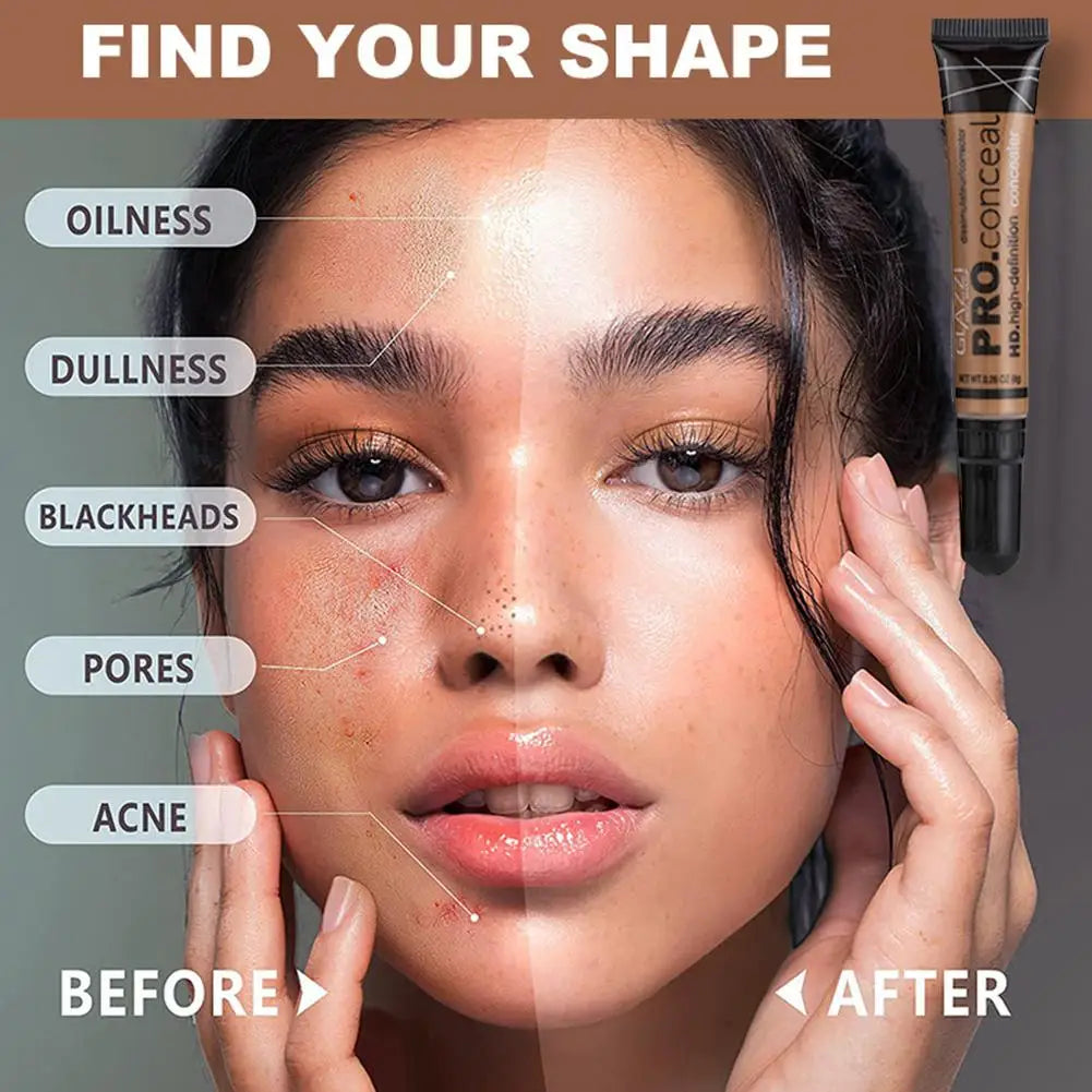 Hose Liquid Foundation Matte Nude Makeup Facial Highlight Concealer Qme