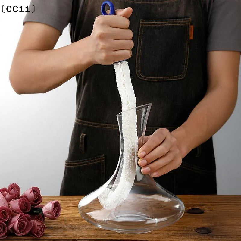 Plastic Flexible Wand Foam Sponge Hand Wine Bottle Glass Decanter Qme