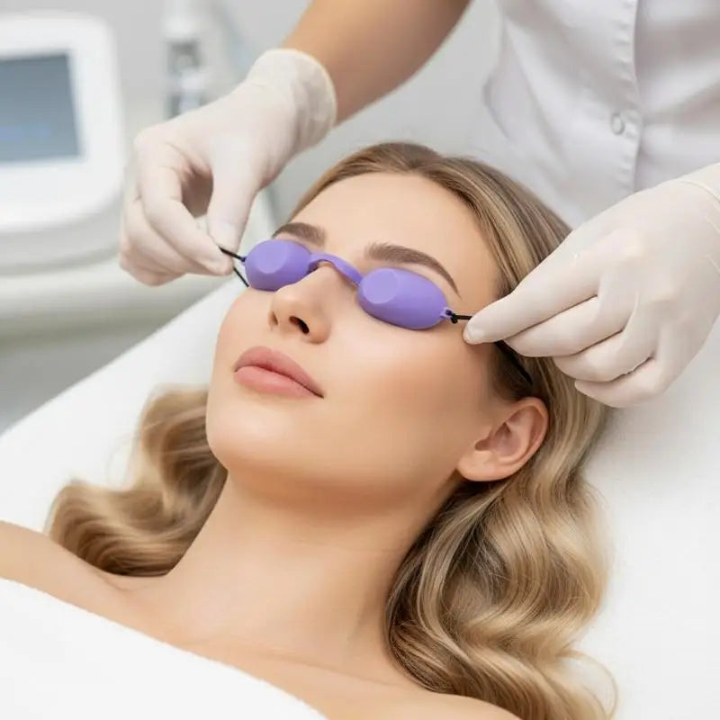 Silicone Protectve Eye Goggle IPL Laser LED UV Lamp Treatment Qme