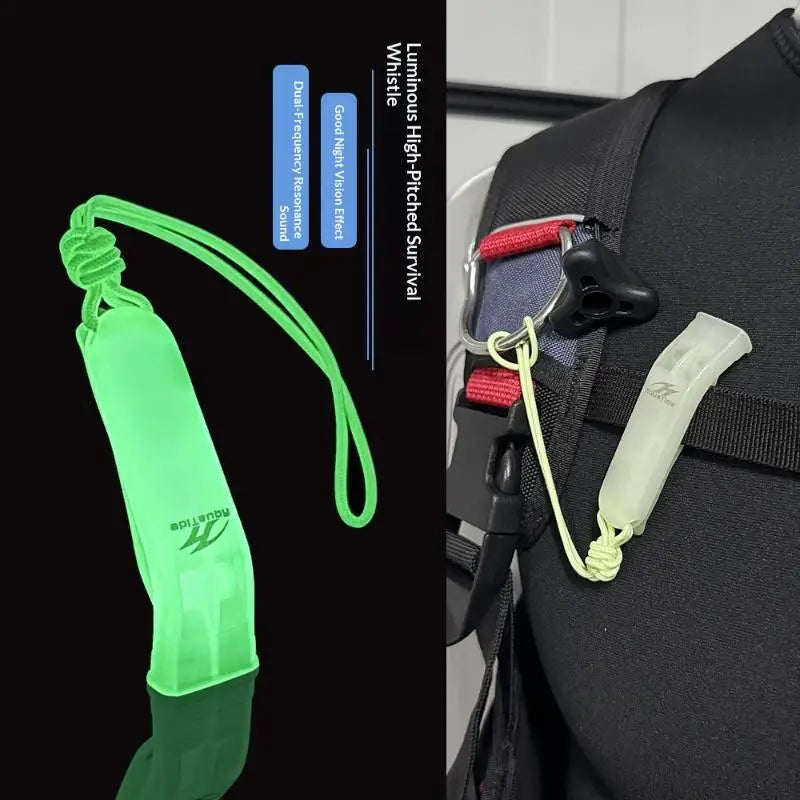 Outdoor Survival Powerful Luminous Dual-frequency Whistle Decibel Qme Default Title