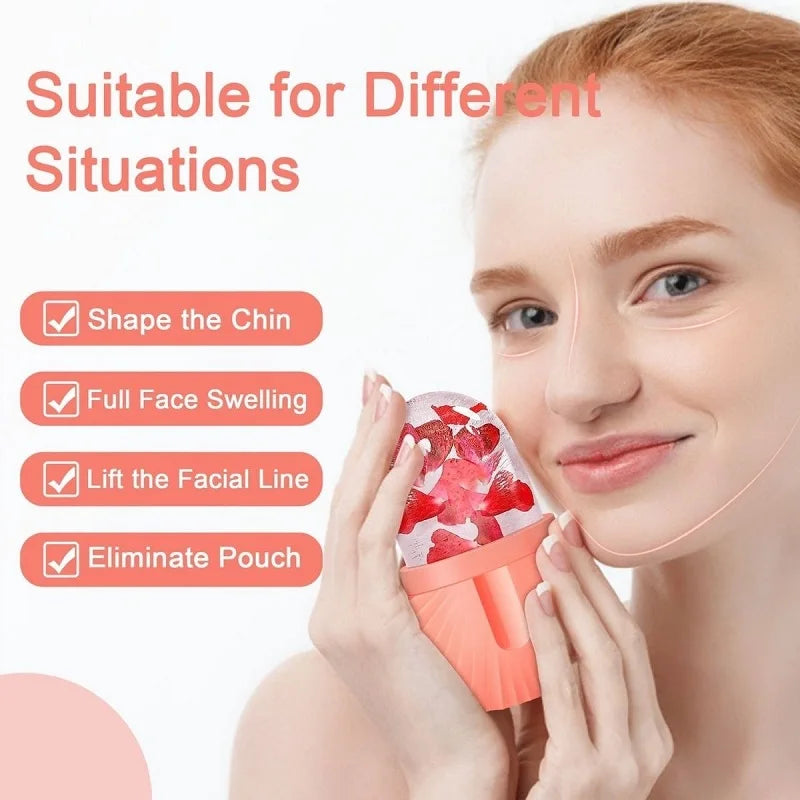 Reusable Ice Face Roller Stainless Steel Gua Sha Tool Skin Care Qme